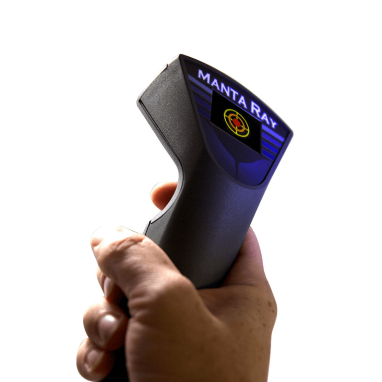 Manta Ray handheld cell phone detector in use