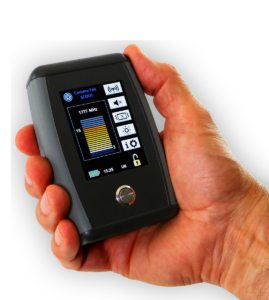 Scout handheld cell phone detector in hand